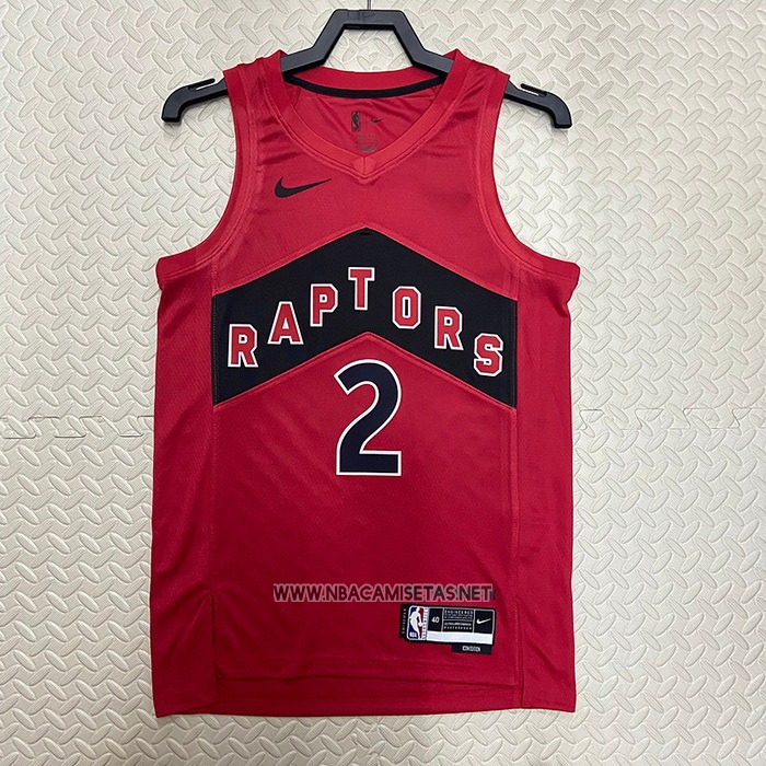 Camiseta Toronto Raptors Kawhi Leonard NO 2 Icon 2022-23 Rojo